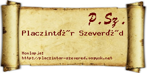 Placzintár Szeveréd névjegykártya